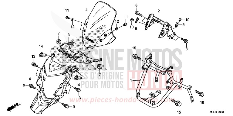 CAPOT AVANT de NC750X DCT SWORD SILVER METALLIC (NHA95) 2014